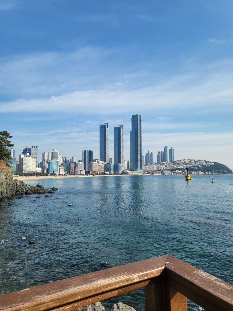 The Haeundae Sea as seen from Dongbaek Island