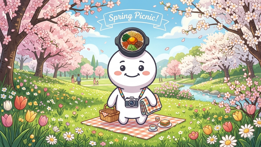 Hello! I am Bibi, the little rice grain who loves bibimbap!